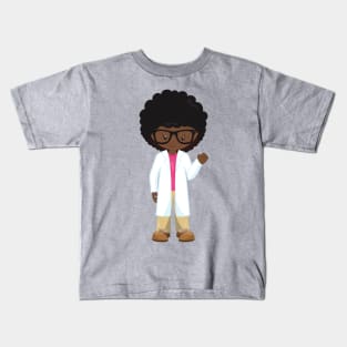 Science Girl, African American Girl, Scientist Kids T-Shirt